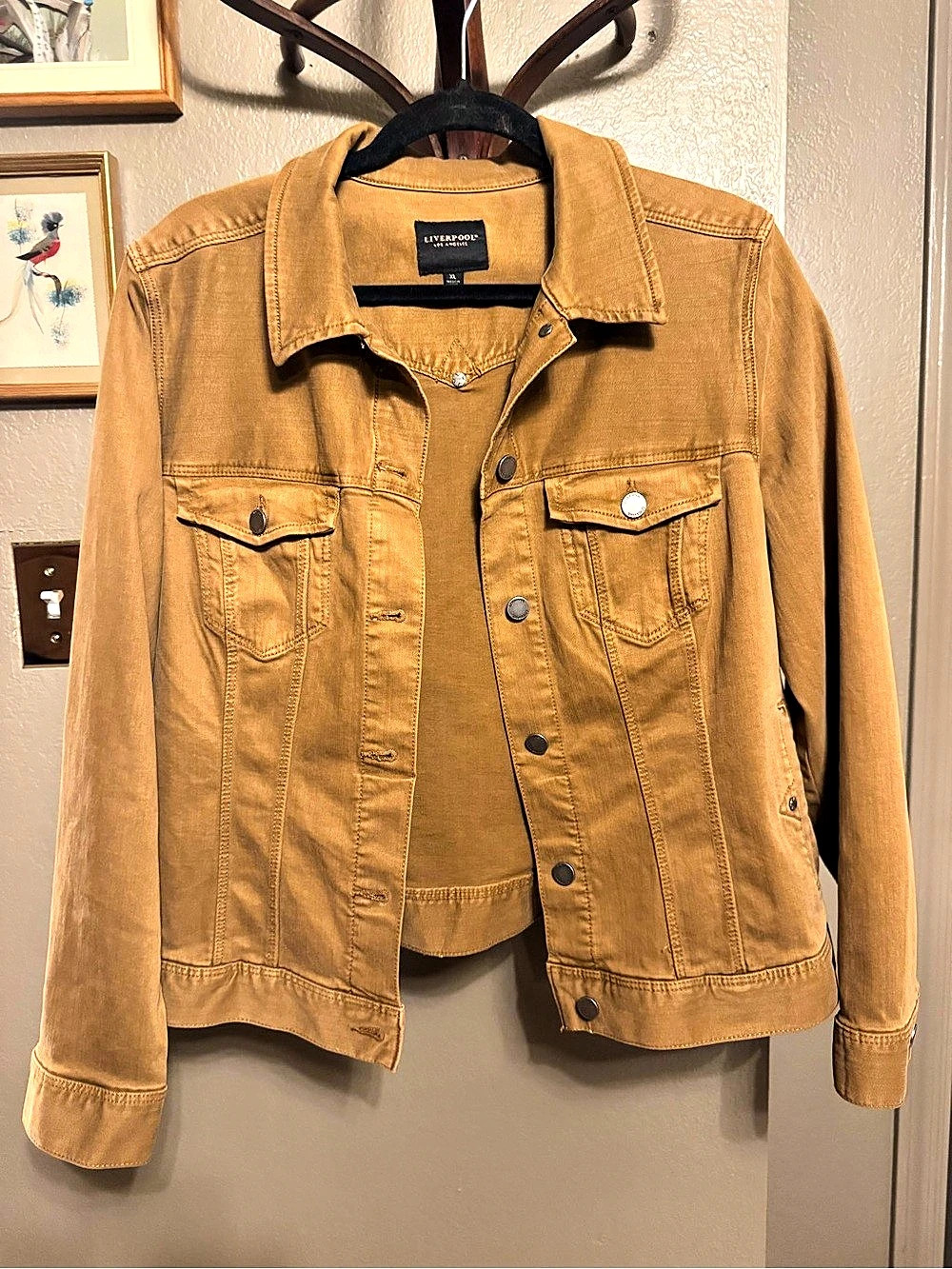 Liverpool Los Angeles Classic Jean Jacket Women's Brown Size XL